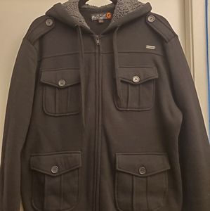Guess Zip-Up with Sherpa Lined Hood
